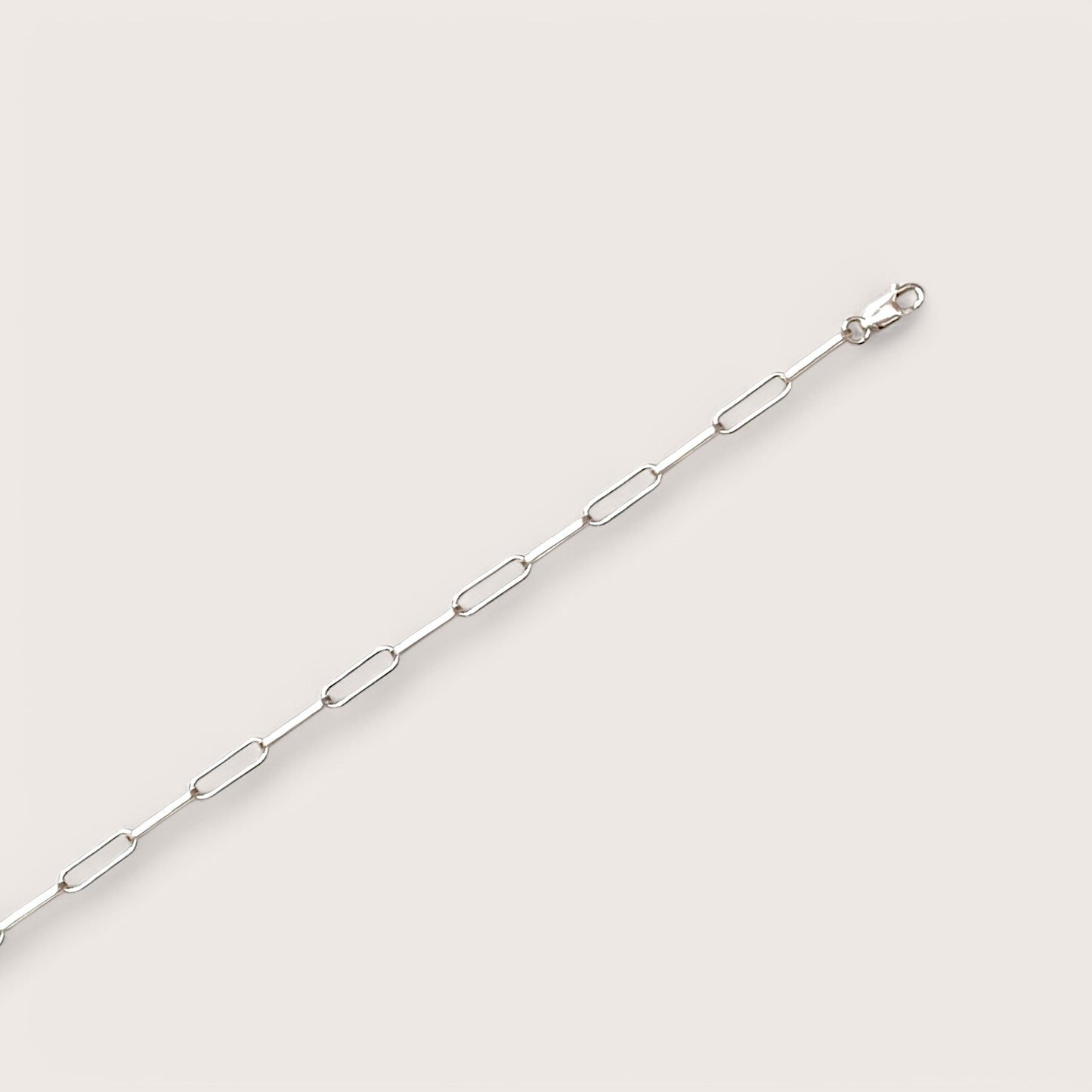 Silver Paperclip Bracelet - 12mm