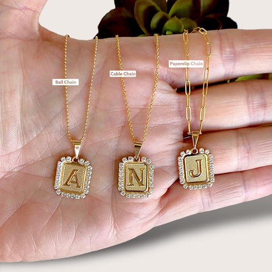 Gold Initial Necklace – Custom Letter Pendant, Personalized Jewelry Gift for Women