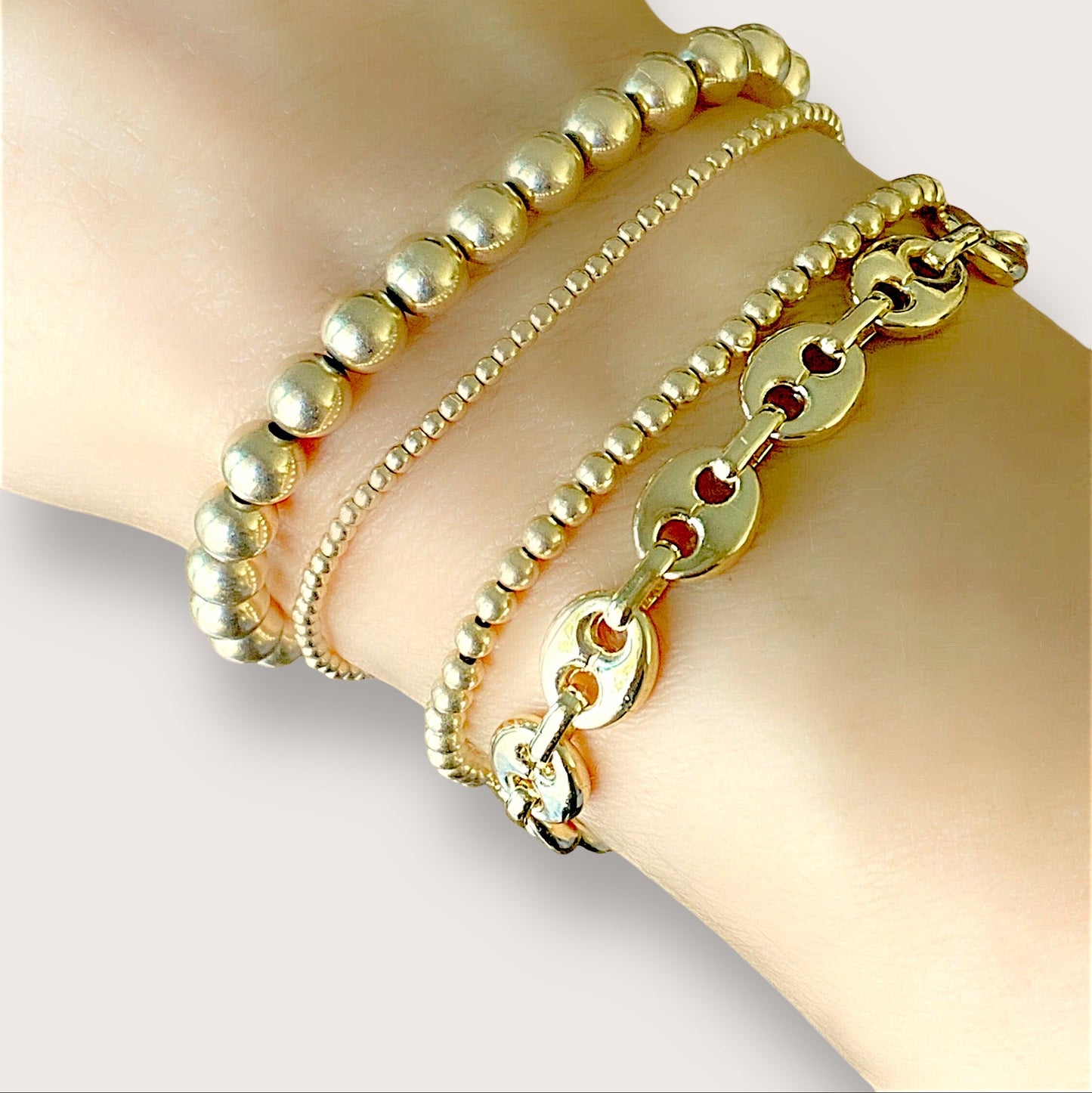 8mm Puffed Mariner Bracelet