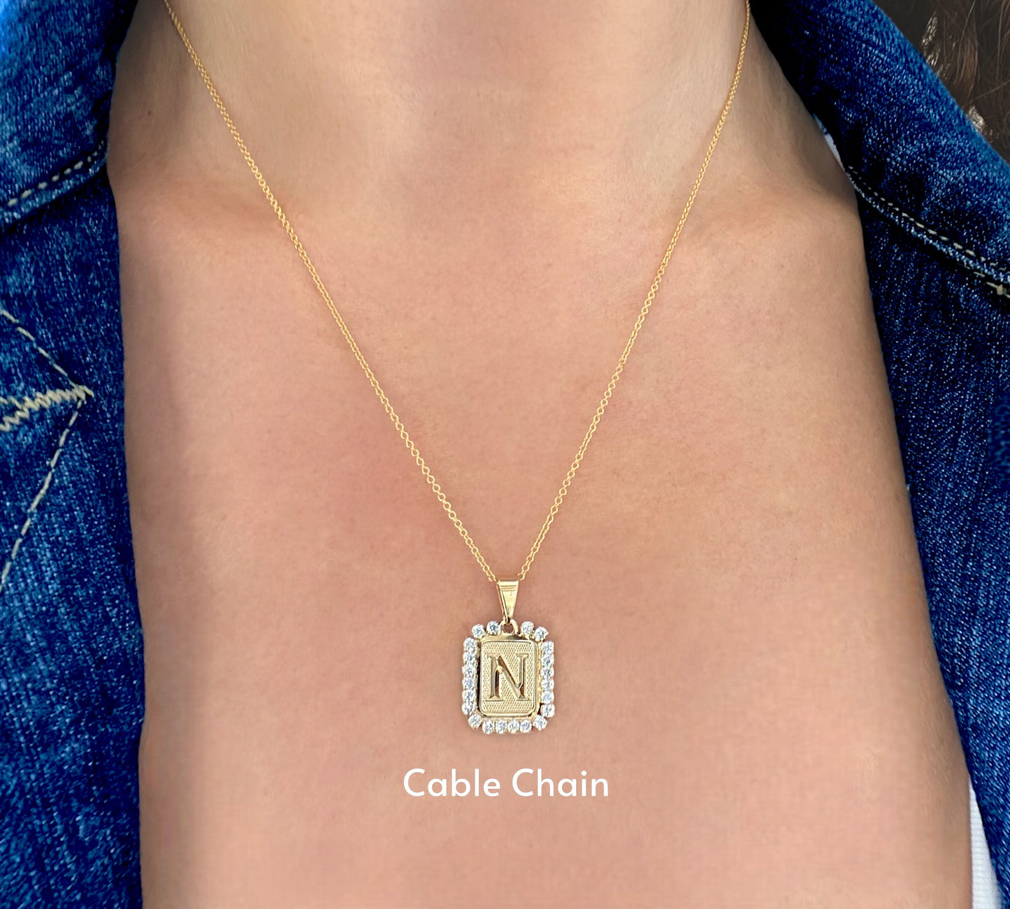 Gold Initial Necklace – Custom Letter Pendant, Personalized Jewelry Gift for Women