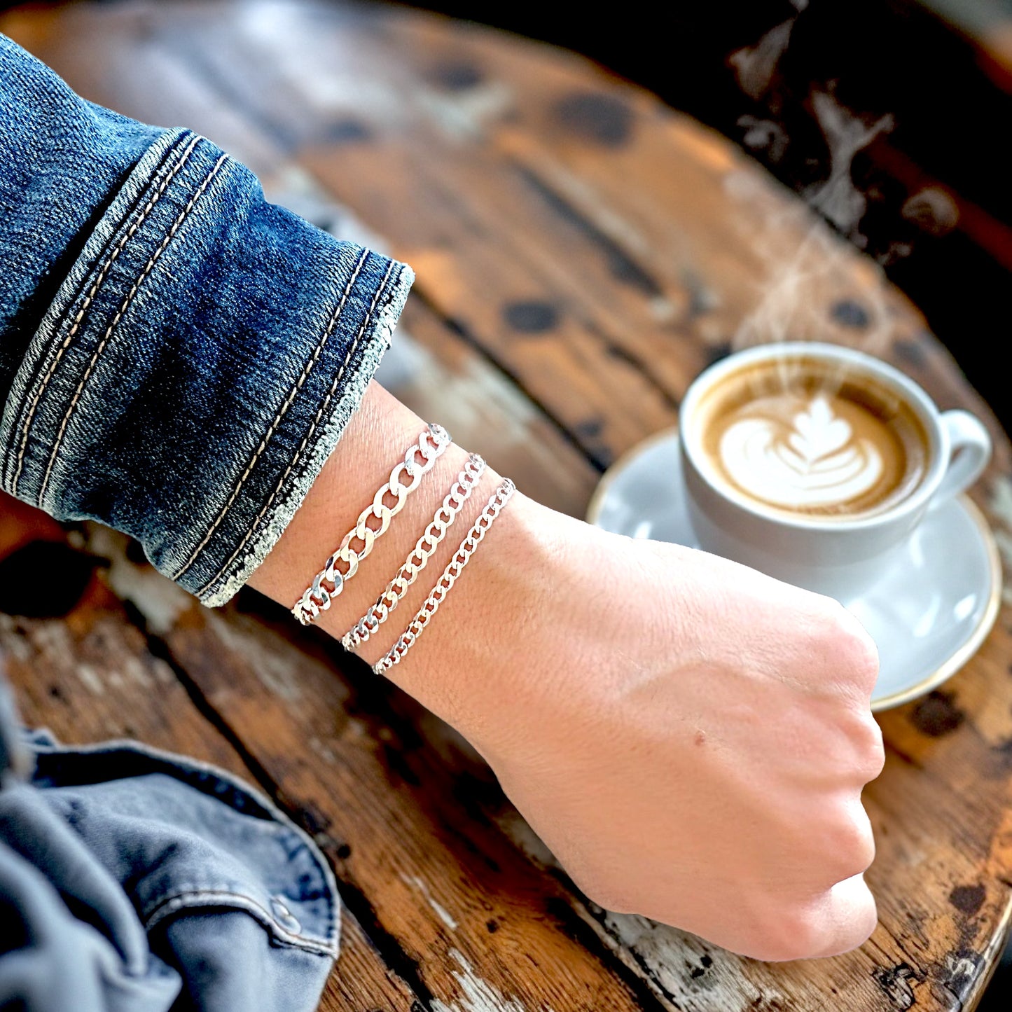 Flat Curb Chain Bracelet - 6mm