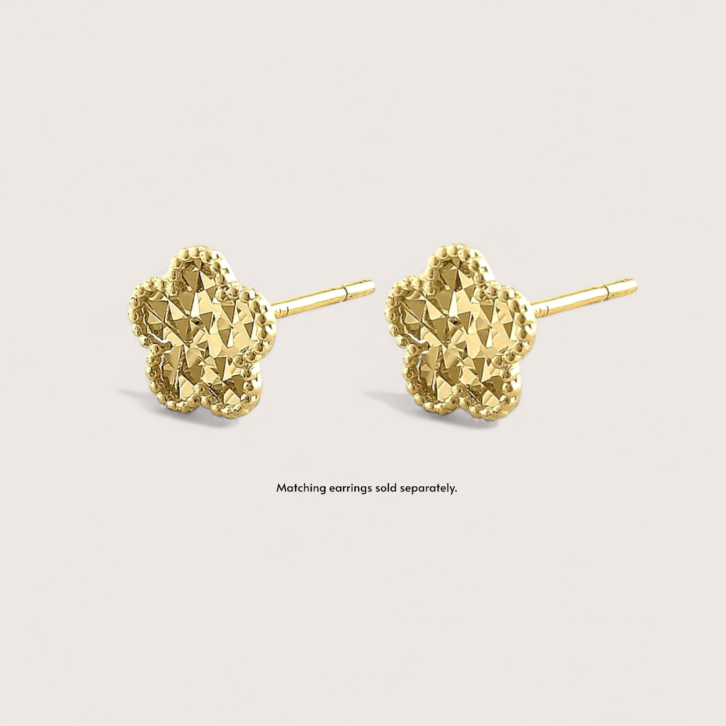 Showing 14K Gold Clover Earrings as matching options
