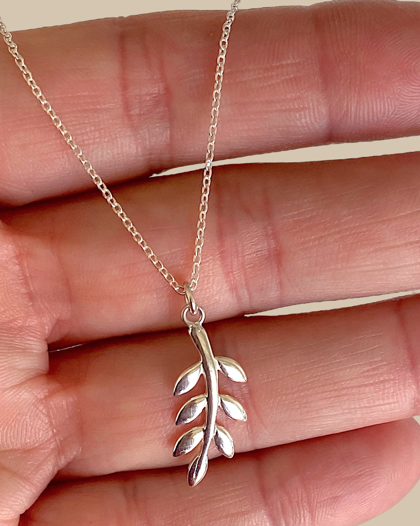 Sterling Silver Leaf Necklace