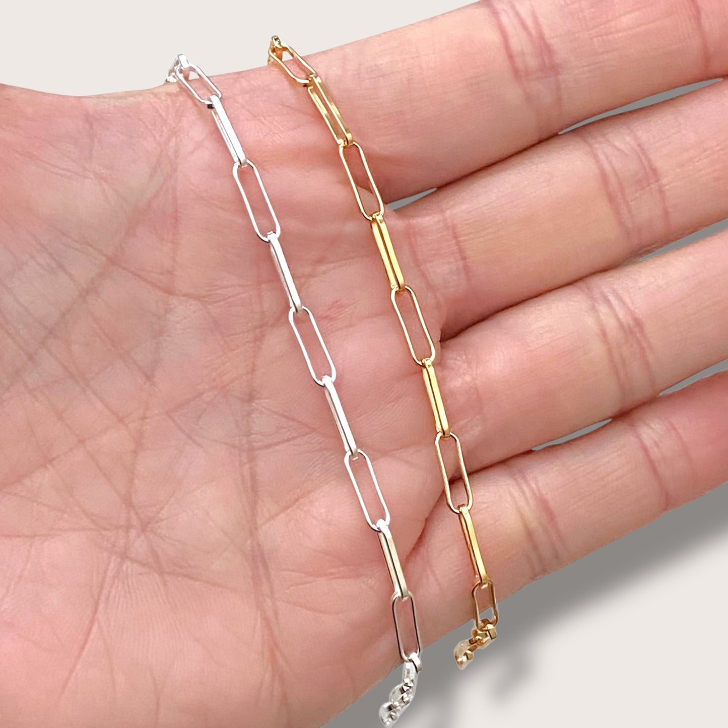 Silver Paperclip Bracelet - 12mm