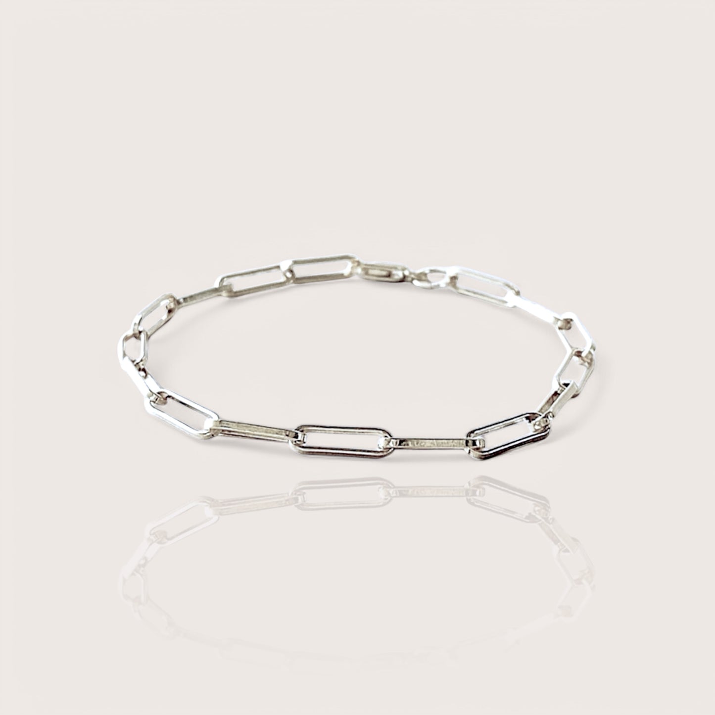 Silver Paperclip Bracelet - 12mm