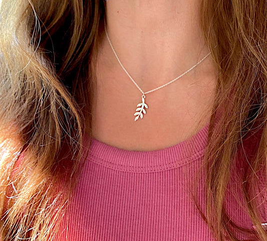 Sterling Silver Leaf Necklace