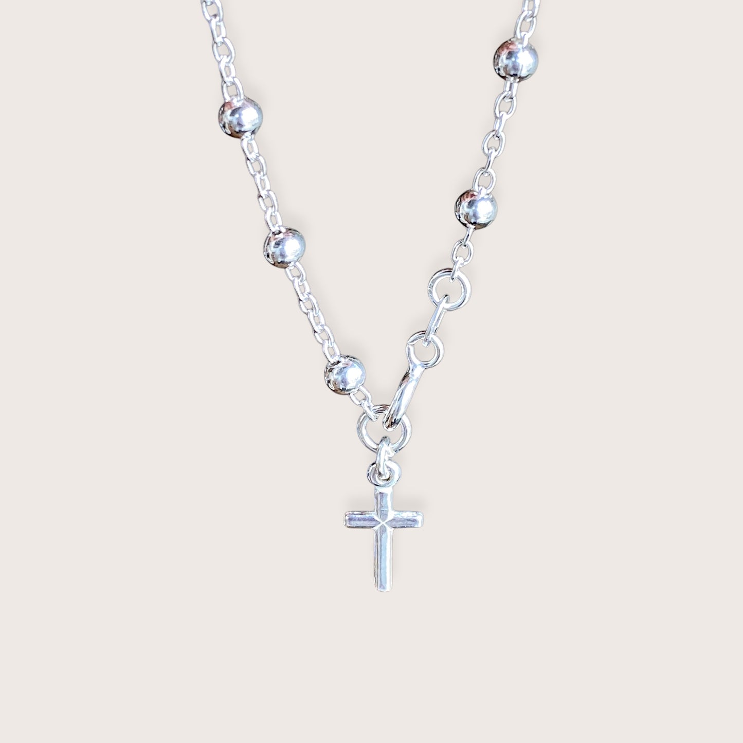 Silver Rosary Bracelet