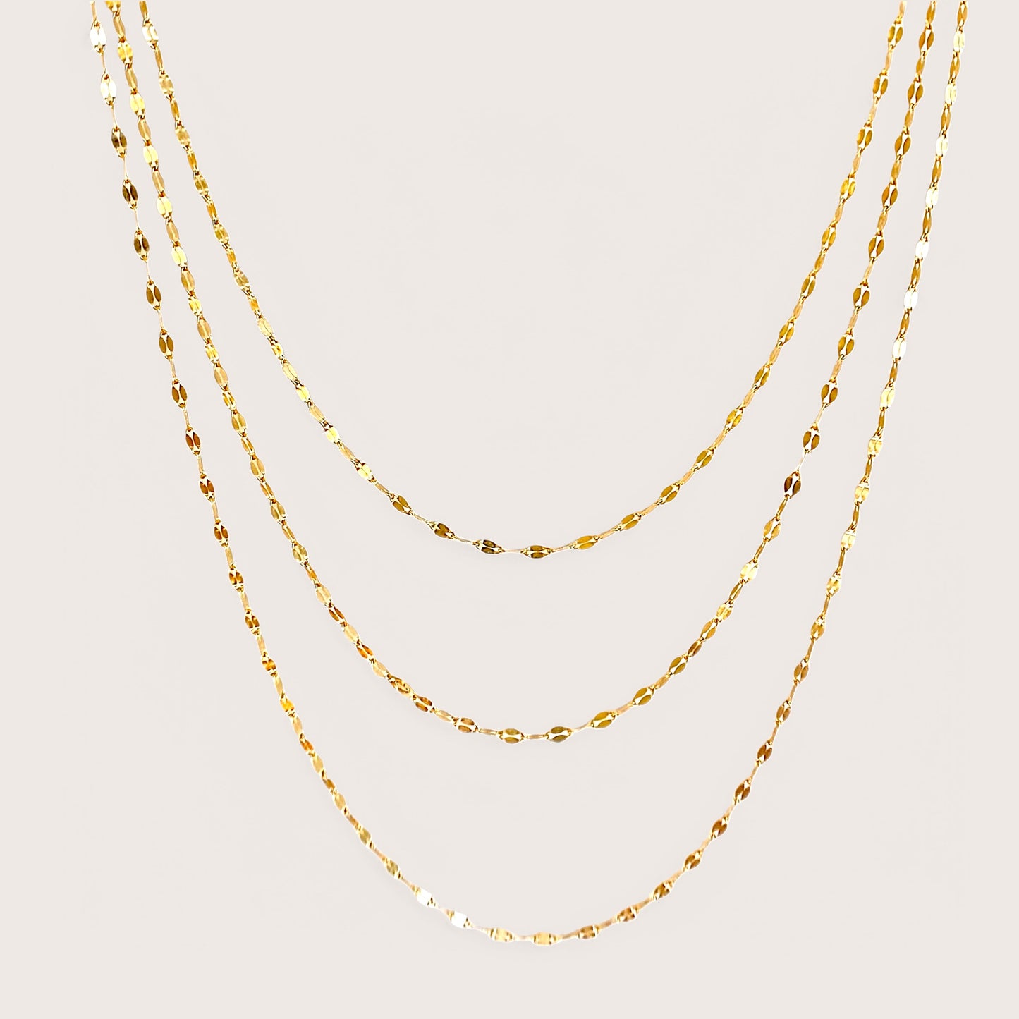 Gold Mirror Valentino Chain Necklace