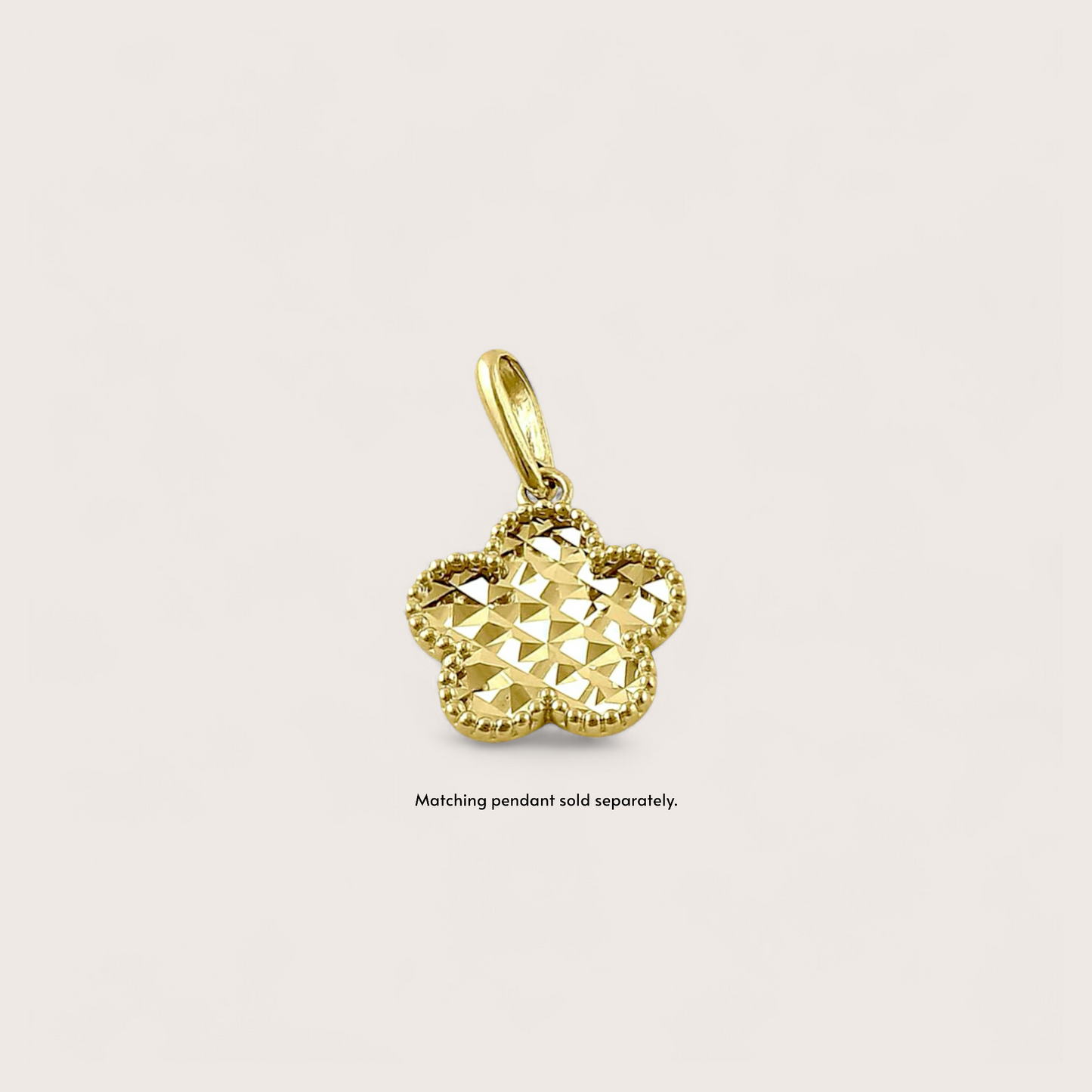 14K Gold Clover Earrings