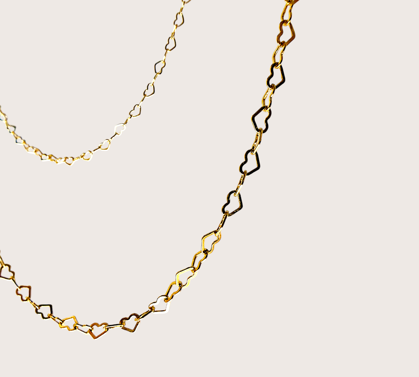 Gold Heart Chain Necklaces