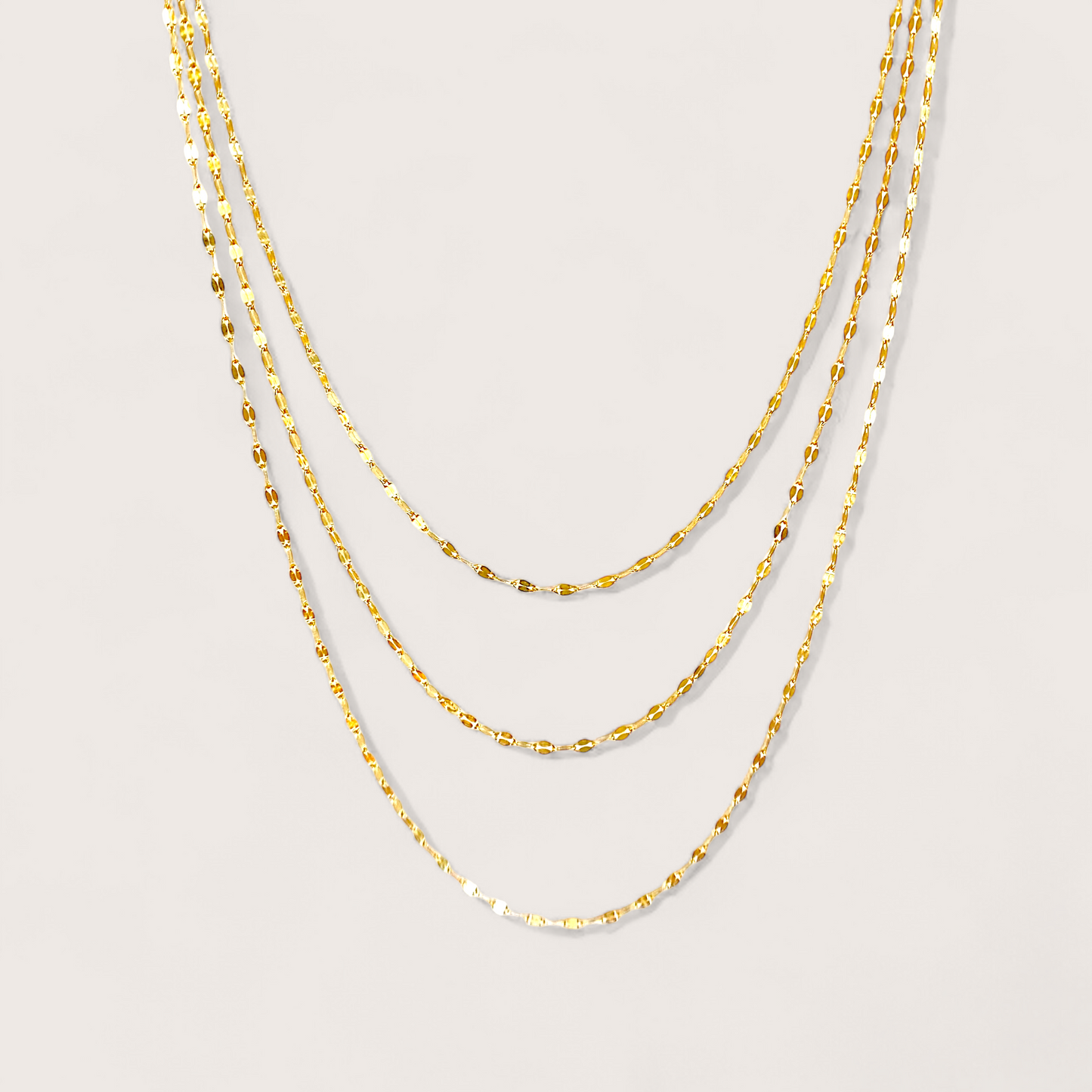 Gold Mirror Valentino Chain Necklace