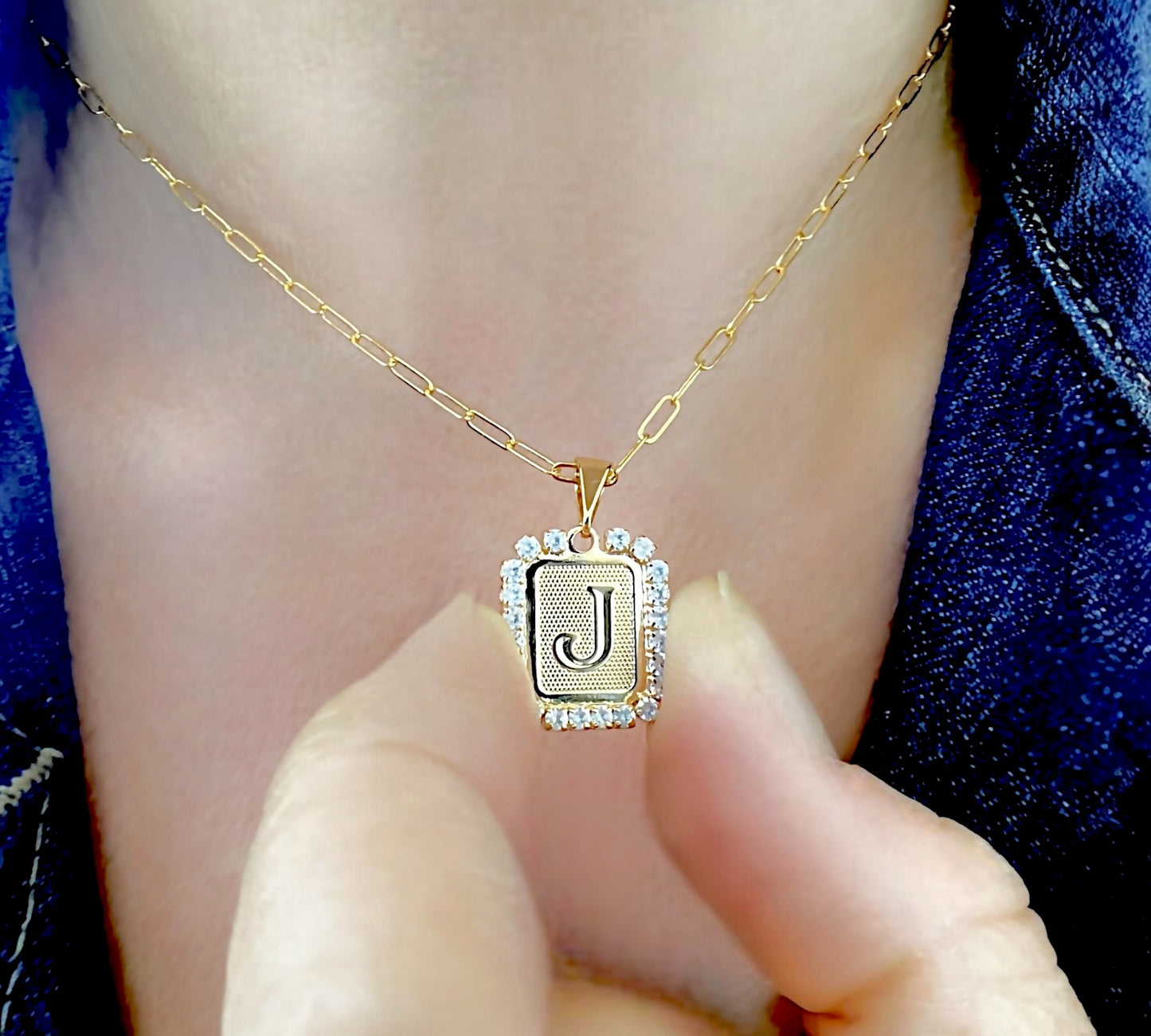 Gold Initial Necklace – Custom Letter Pendant, Personalized Jewelry Gift for Women