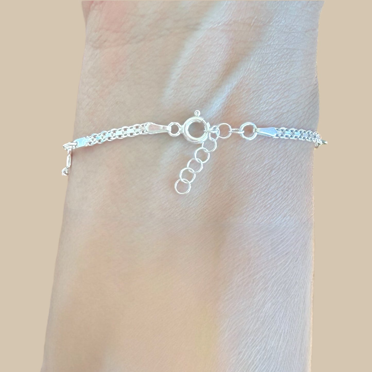 Adjustable 6.5 to 7.5 inch cross bracelet for kids, teens, adults
