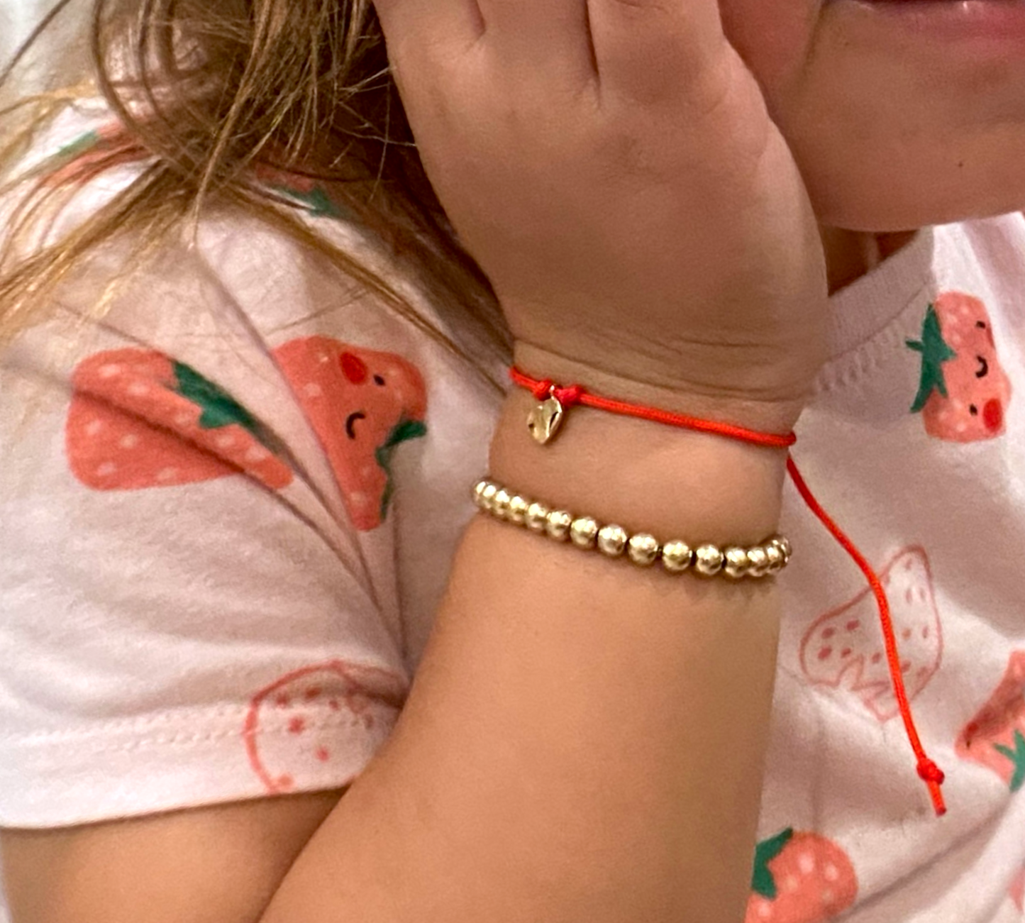 Kids 4mm Gold Beaded Bracelet