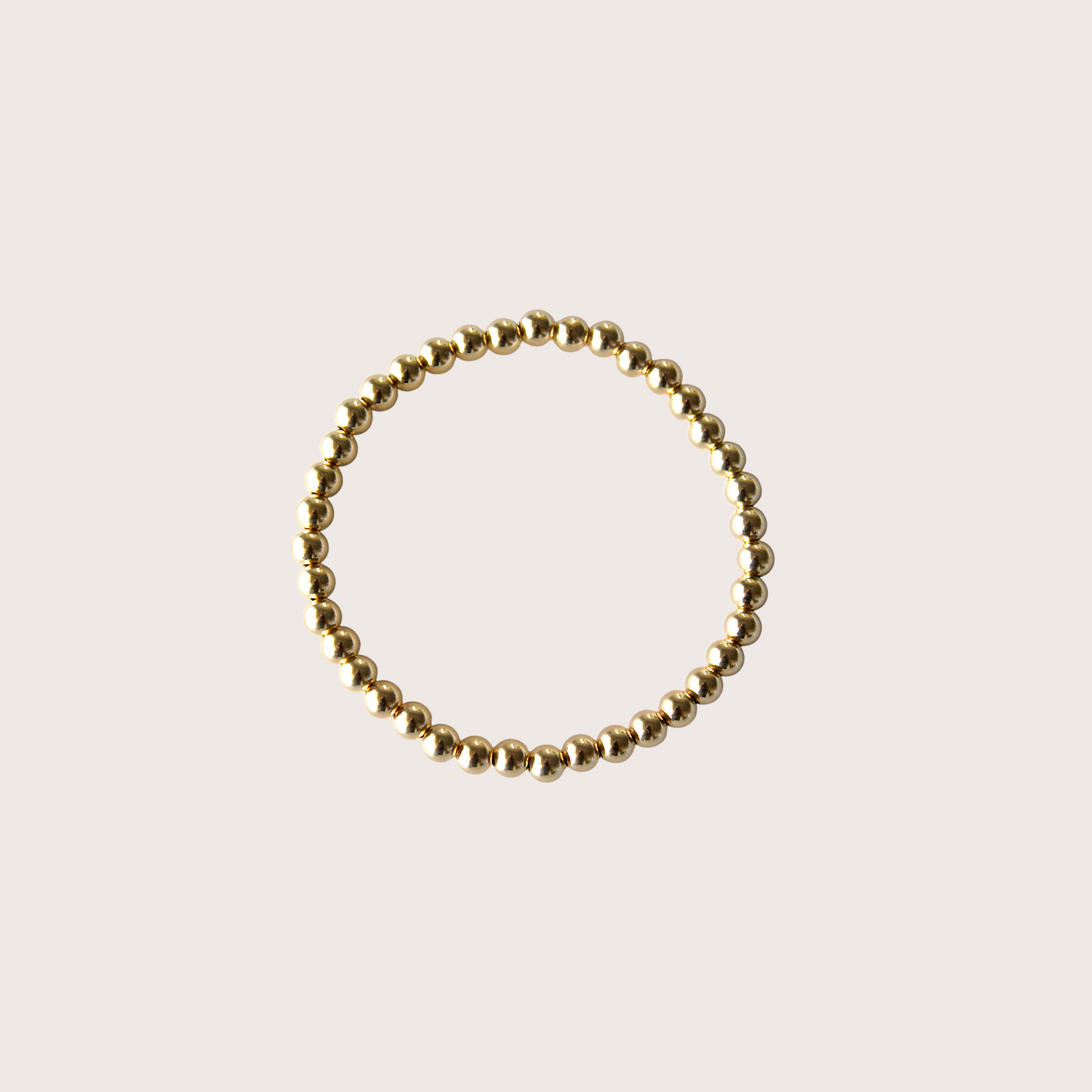 Kids 4mm Gold Beaded Bracelet