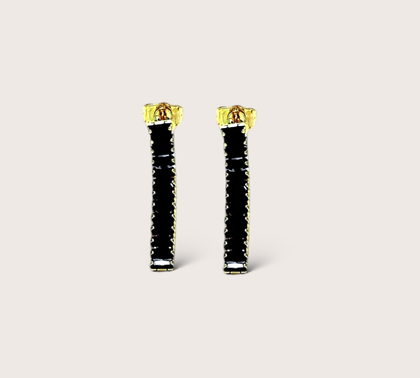 Black Crystal Drop Earrings