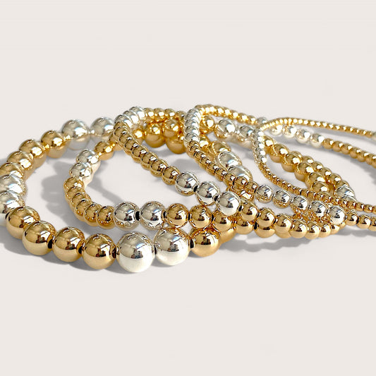 The Ashley Nicole Jewelry mixed metal two-tone bead bracelet
