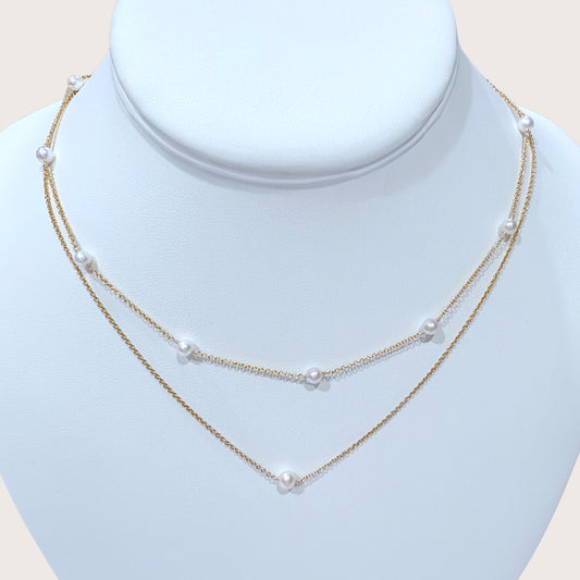 Pearl Station Necklace