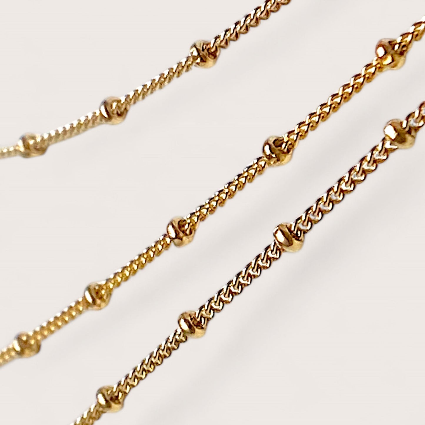 14K Gold Filled Beaded Satellite Necklace