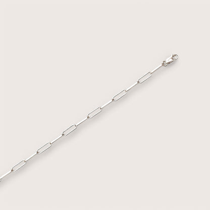 Silver Paperclip Bracelet - 12mm