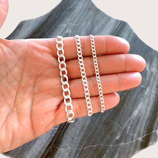 Flat Curb Chain Bracelet - 6mm