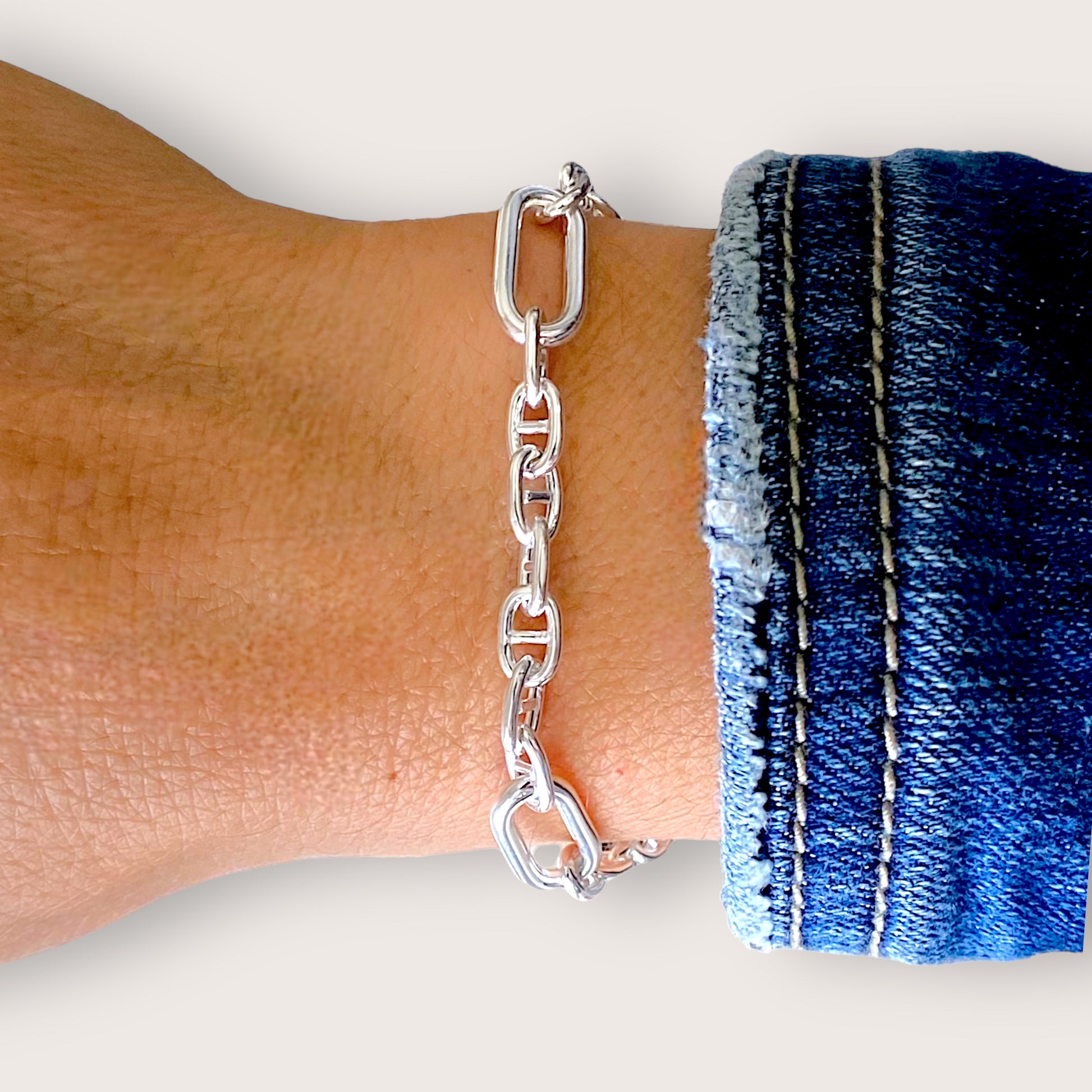 Shown on a models wrist