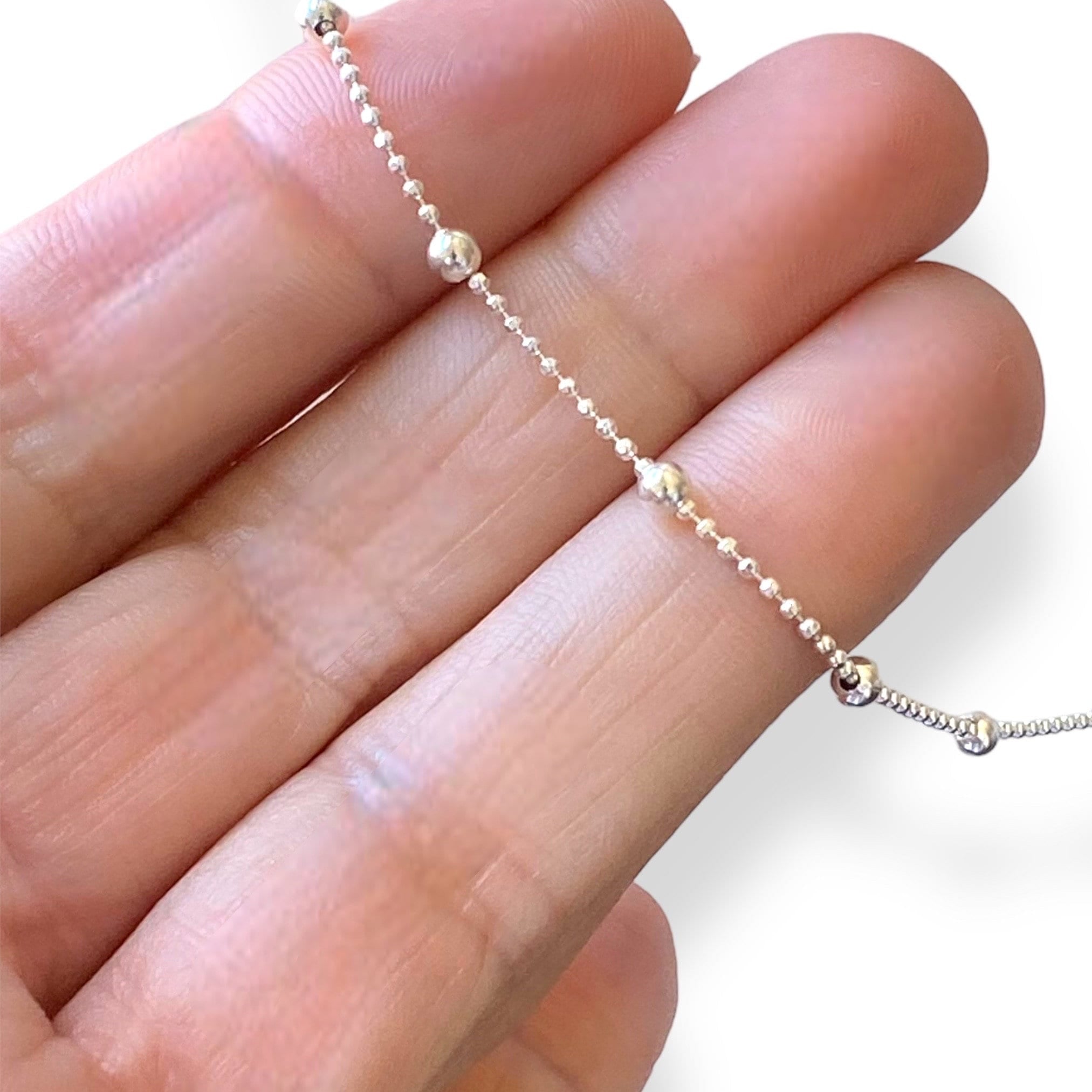 925 Sterling Silver Satellite Station Necklace | Ashley Nicole Jewelry
