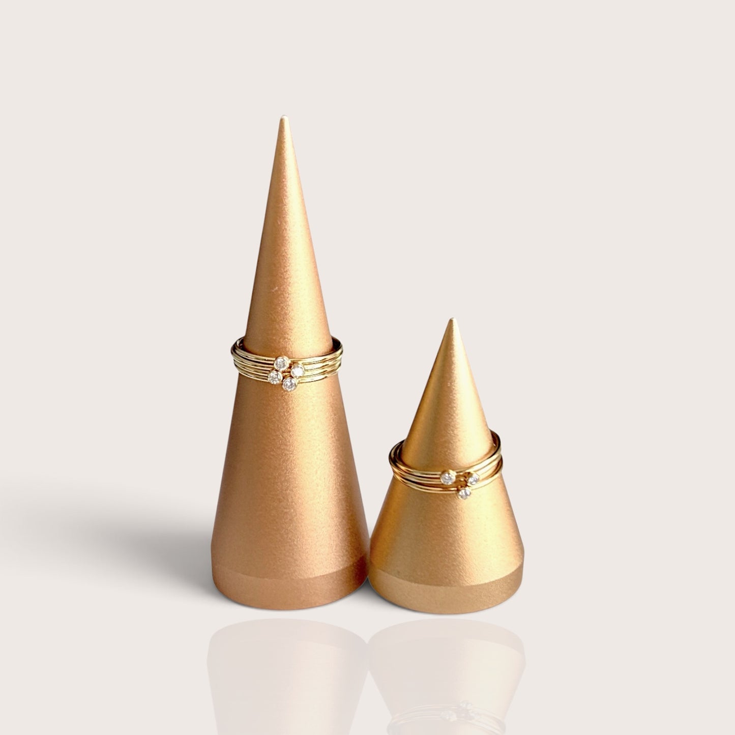 Gold 2mm Lab Diamond Ring