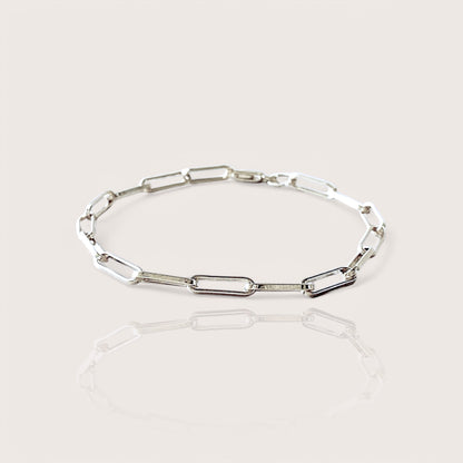 Silver Paperclip Bracelet - 12mm