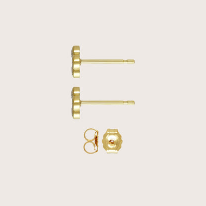 Trio Bezel Cluster Earrings