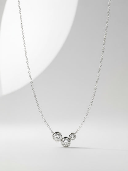 Elegant Moissanite pendant necklace displayed in a luxury jewelry box—perfect for anniversary or birthday gifts