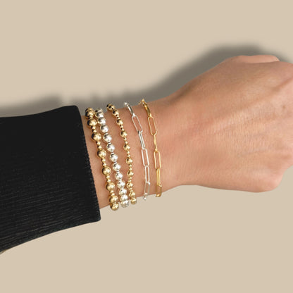 Silver Paperclip Bracelet - 12mm