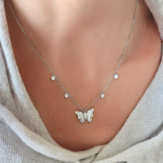Silver Butterfly Necklace