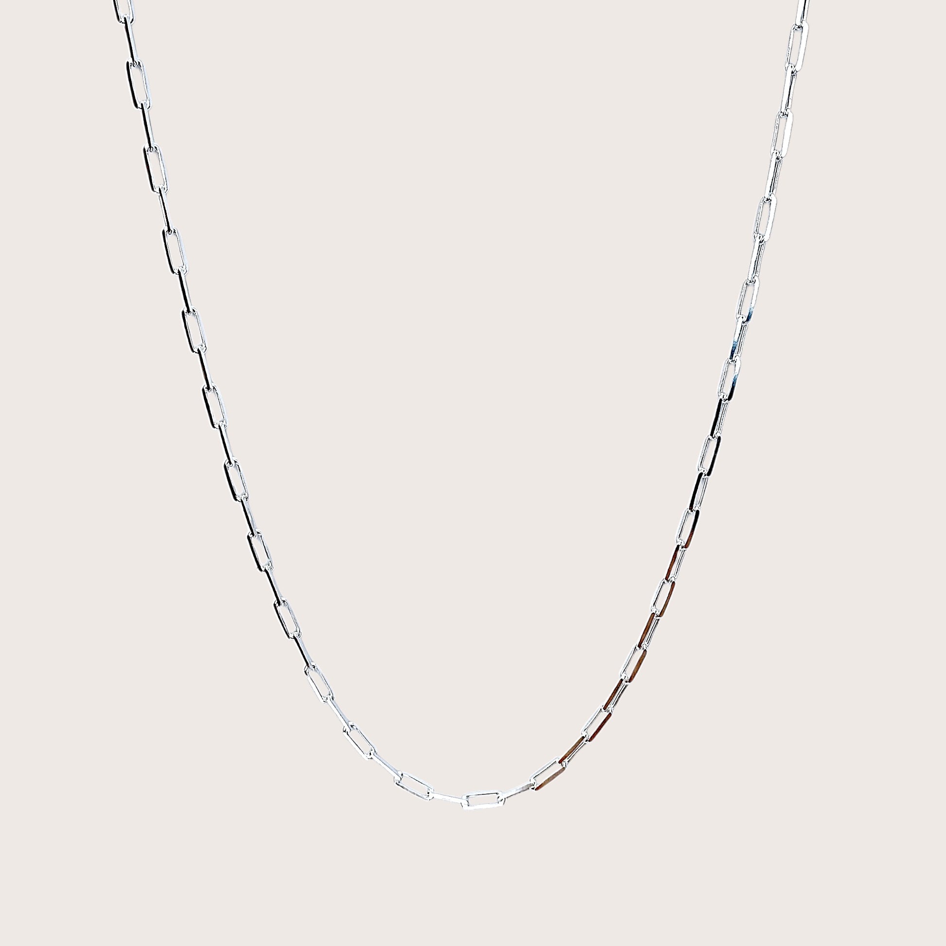 Sterling Silver Paperclip Link Chain - Chunky Necklace