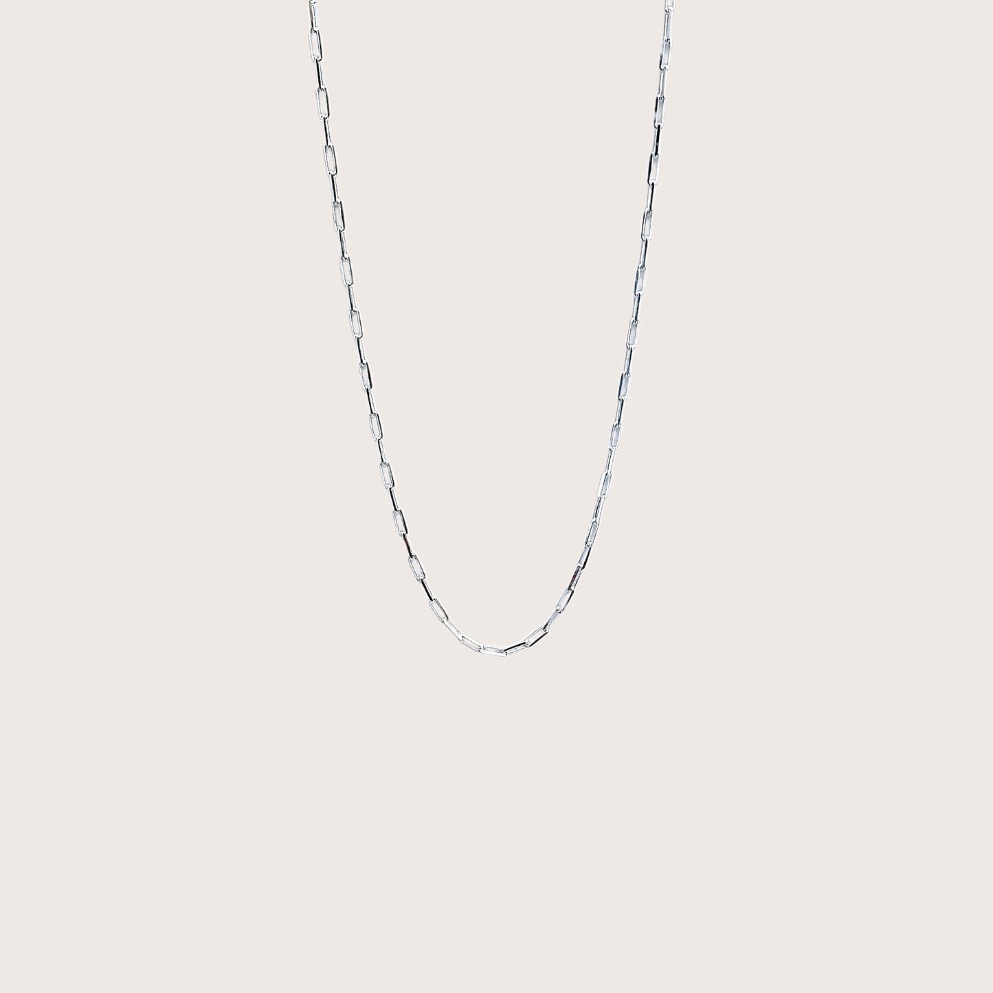Sterling Silver Paperclip Necklaces for Men and Women - 14" - 22"