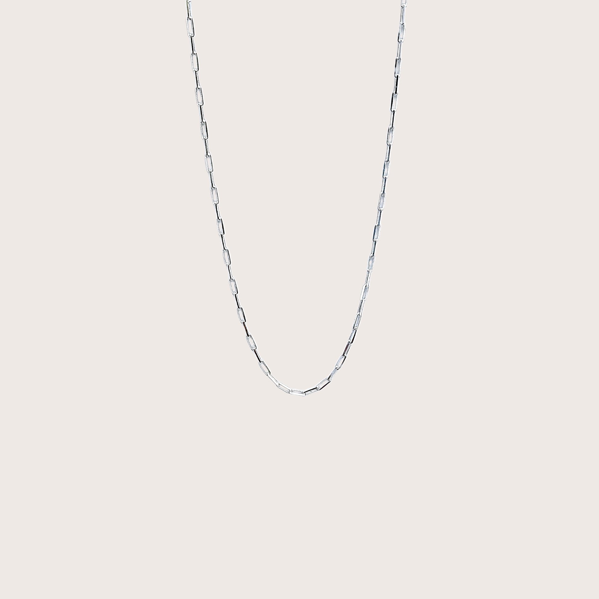 Sterling Silver Paperclip Necklaces for Men and Women - 14" - 22"