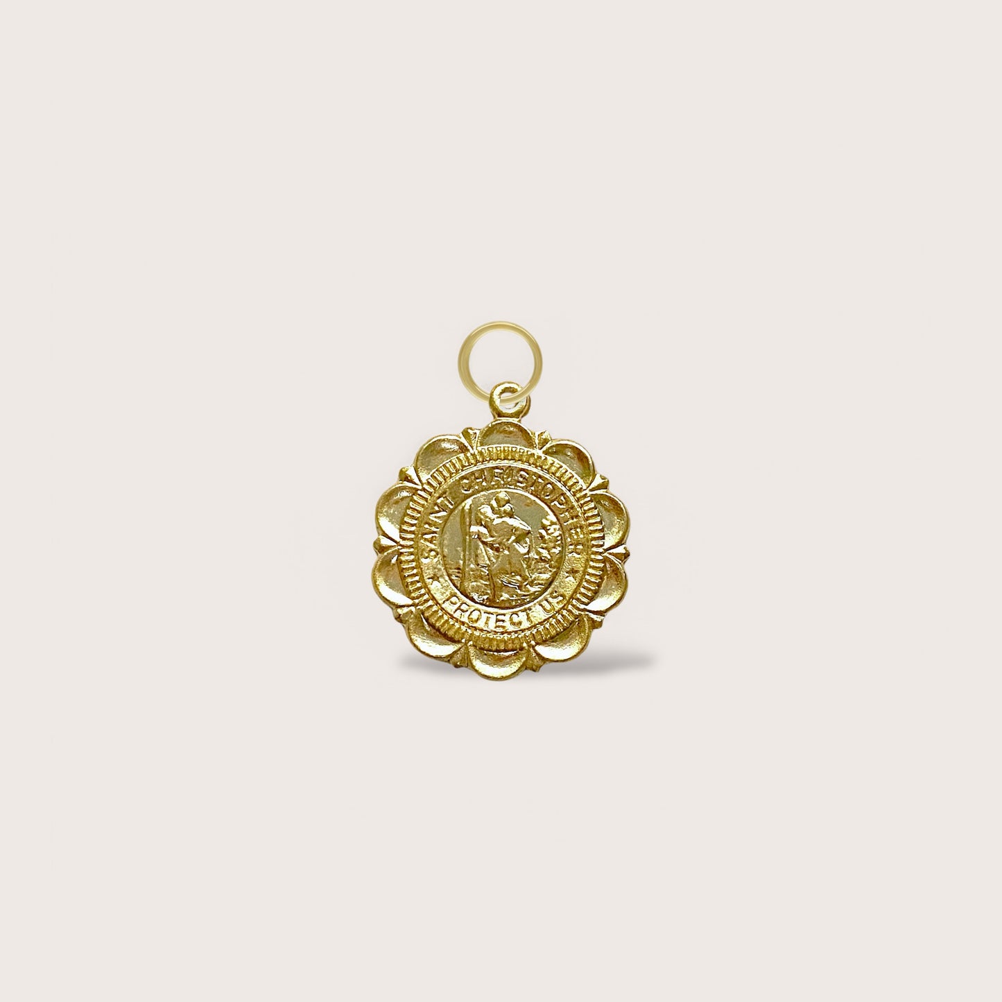 Gold Saint Christopher Pendant Medals