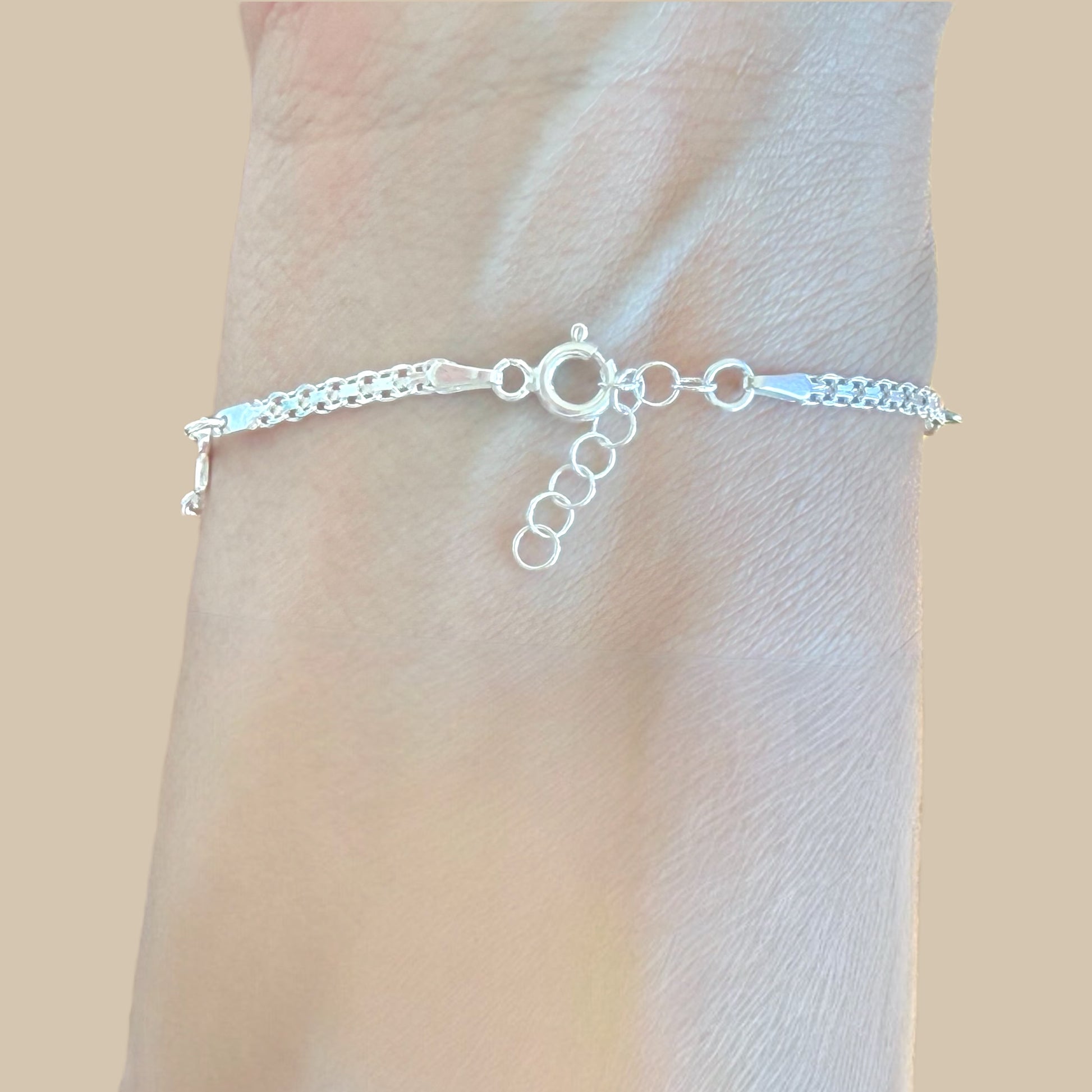 Adjustable 6.5 to 7.5 inch cross bracelet for kids, teens, adults