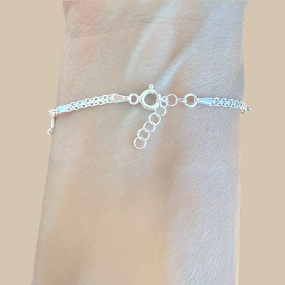 Adjustable 6.5 to 7.5 inch cross bracelet for kids, teens, adults