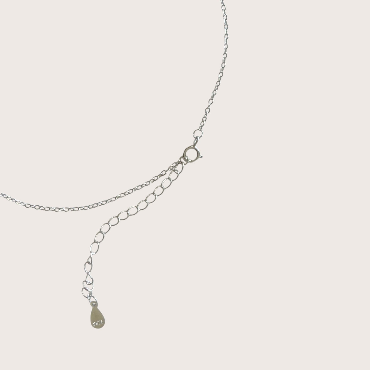 adjustable necklace extender clasp in sterling silver