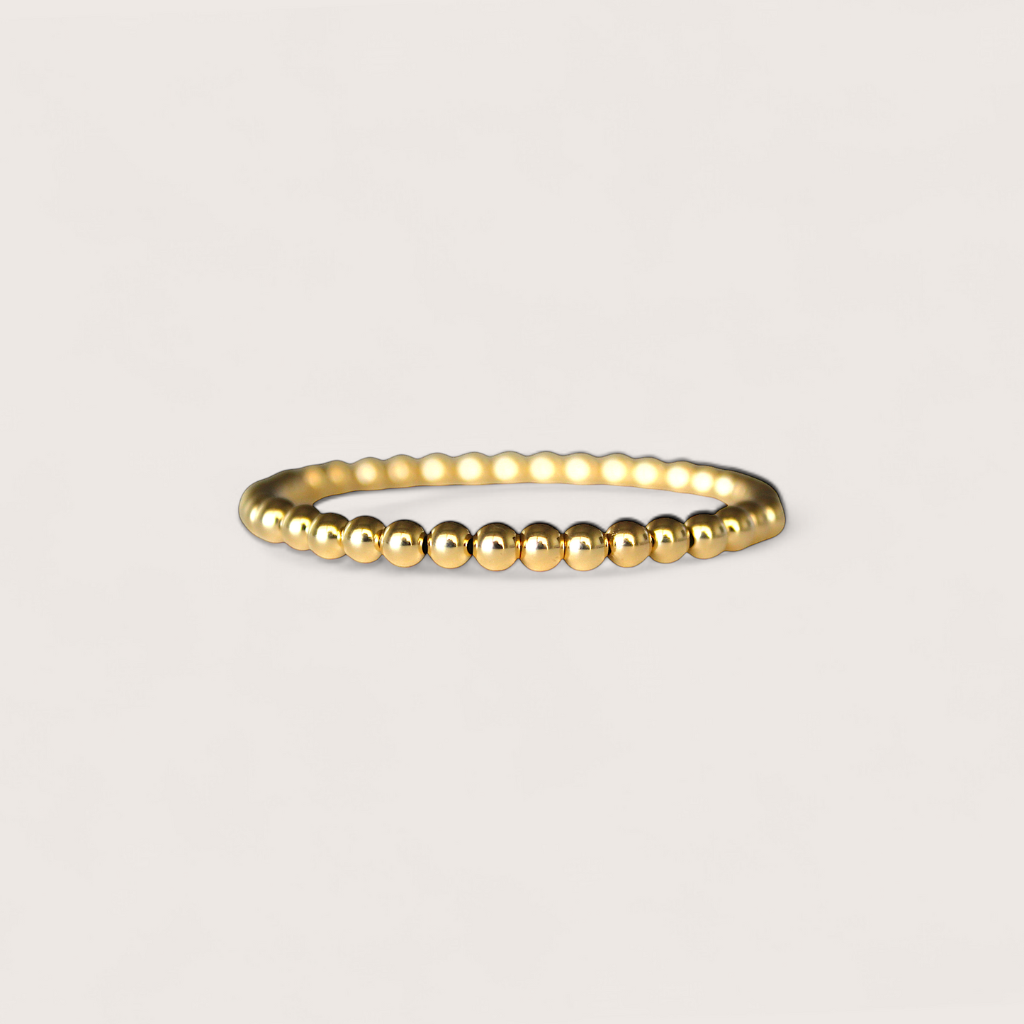 Kids 4mm Gold Beaded Bracelet