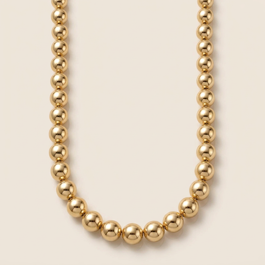 Chunky bead necklace preview using the reference U-shaped layout