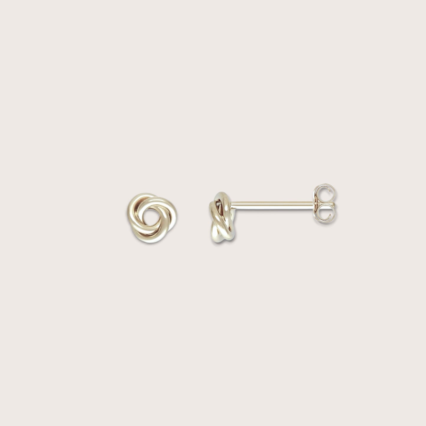 14K Gold Filled & Sterling Silver Love Knot Stud Earrings